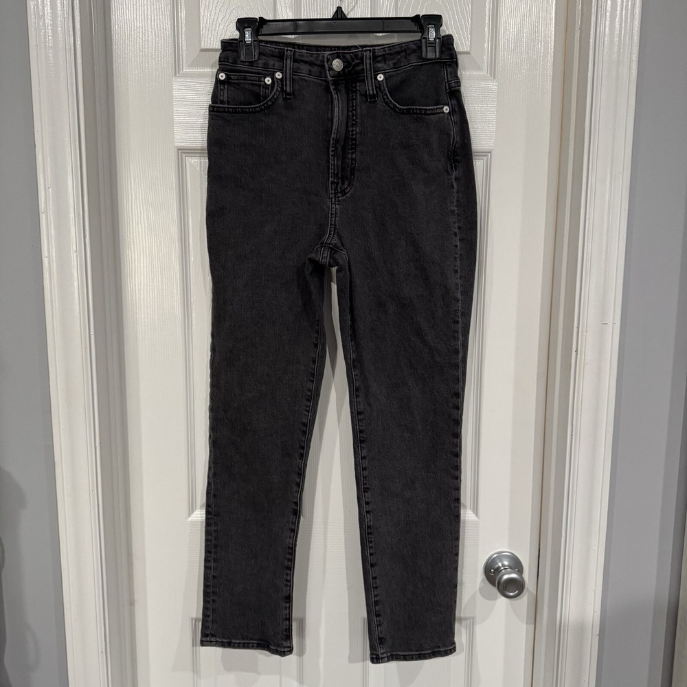 Madewell Jeans Womens 26 The Curvy Perfect Vintage Lunar Wash Black 90s Straight